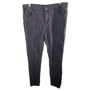 Miss Poured in Blue Womens Size 12 Black Solid Skinny Jeans